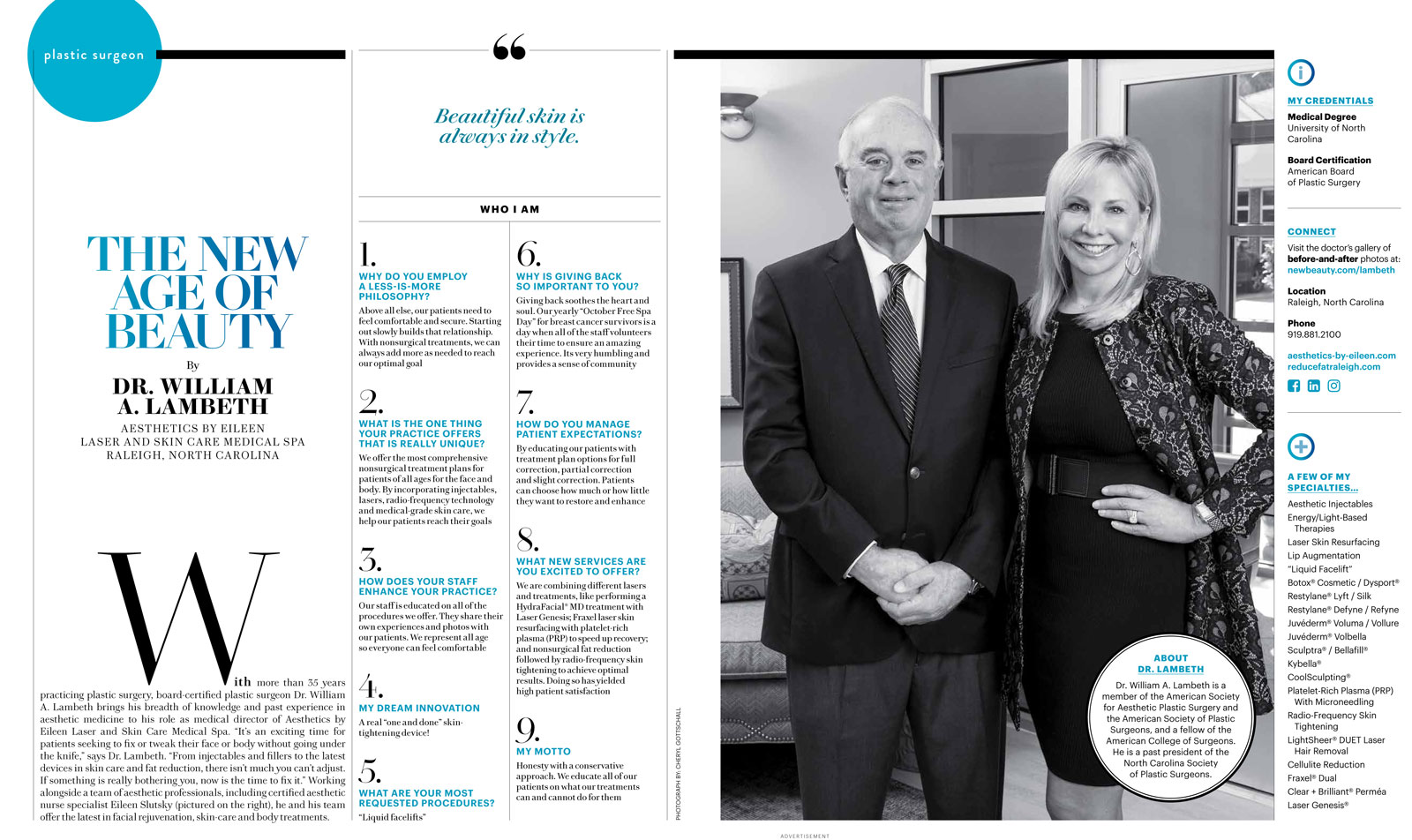 New Beauty spread featuring Eileen